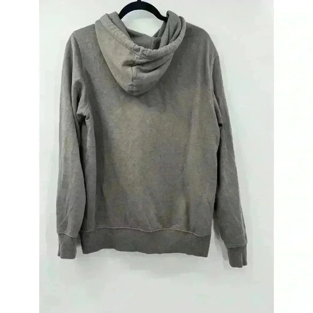 The North Face Men's Half‎ Down Hoodie White Gray Sweatshirt Sz M Outdoor Jacket